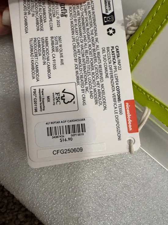 Loungefly Nickelodeon Rugrats reptar card holder wallet NWT - Picture 3 of 4